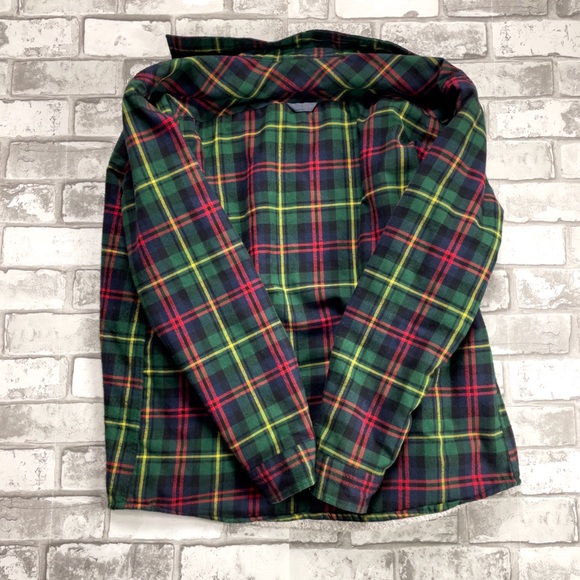Rue Saint Patrick Sherpa Lined Overshirt Green/Red/Yellow - Picture 10 of 11